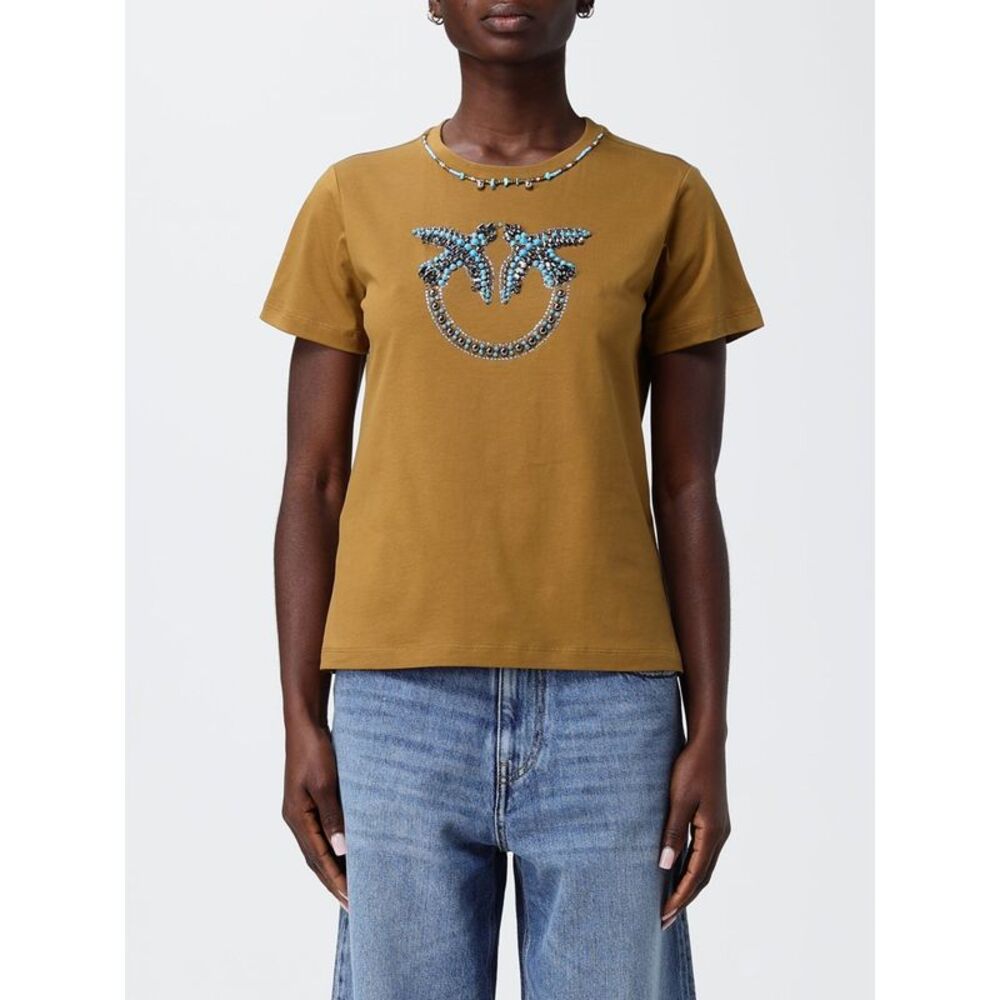 Fidenza Birds Jewel Logo Jersey T-Shirt Pinko